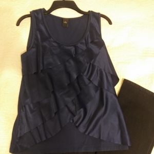 Blue Sleeveless Ann Taylor Blouse